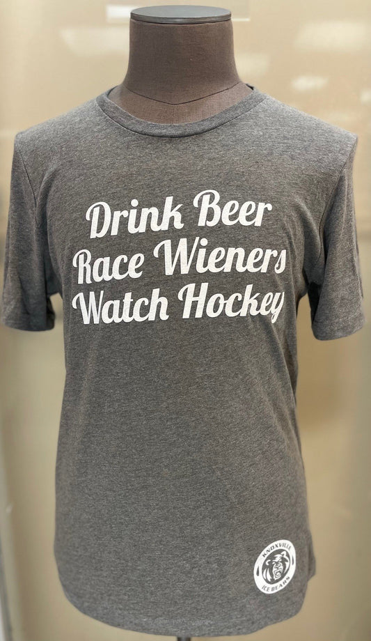 Beer, Wieners, Hockey Heather Grey XS